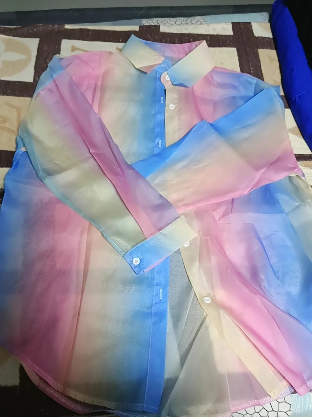 أزياء النساء القمصان خمر زر المحملات بلوزة مثير كب...