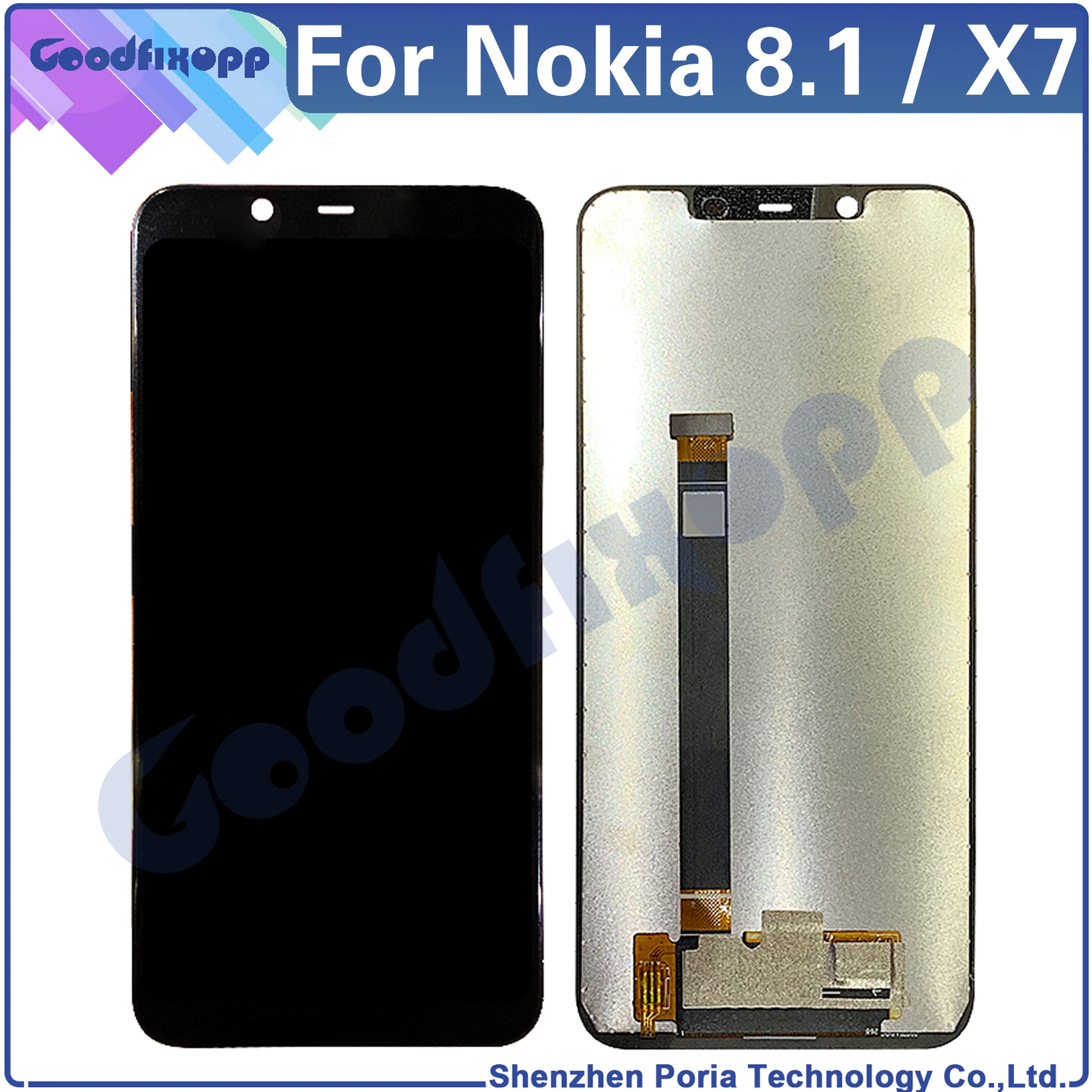 

6.18" Inch For Nokia 8.1 X7 ​​TA-1099 TA-1113 TA-1115 TA-1131 TA-1119 TA-1121 LCD Display Touch Screen Digitizer Assembly