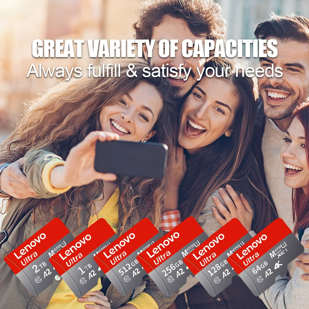Micro SD Card Lenovo 2TB 1TB Class10 A2 128GB 256GB 512GB For Camera Nintendo Switch PC