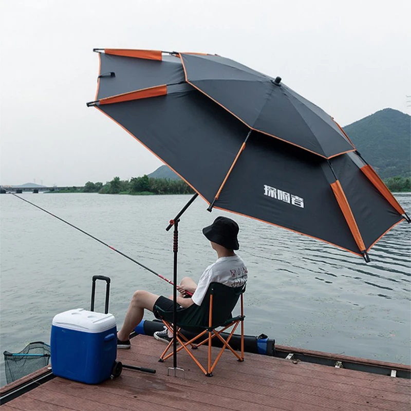 2.0-2.4M Parasol Fishing Umbrella Outdoor Camping Use Detachable Adjustment  Direction Sun Shade Rainproof - AliExpress