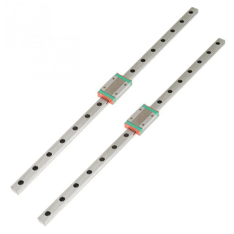 

LBER 2Pcs 9Mm Linear Guide Miniature Rail MGN9 400Mm Linear Rail And 2 Pcs MGN9H Miniature Rail Slider