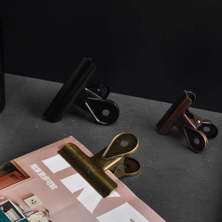 Solid Color Metal Dovetail Clips Chancery Paper Documents Organizer Metal Binder Clips Notes Letter