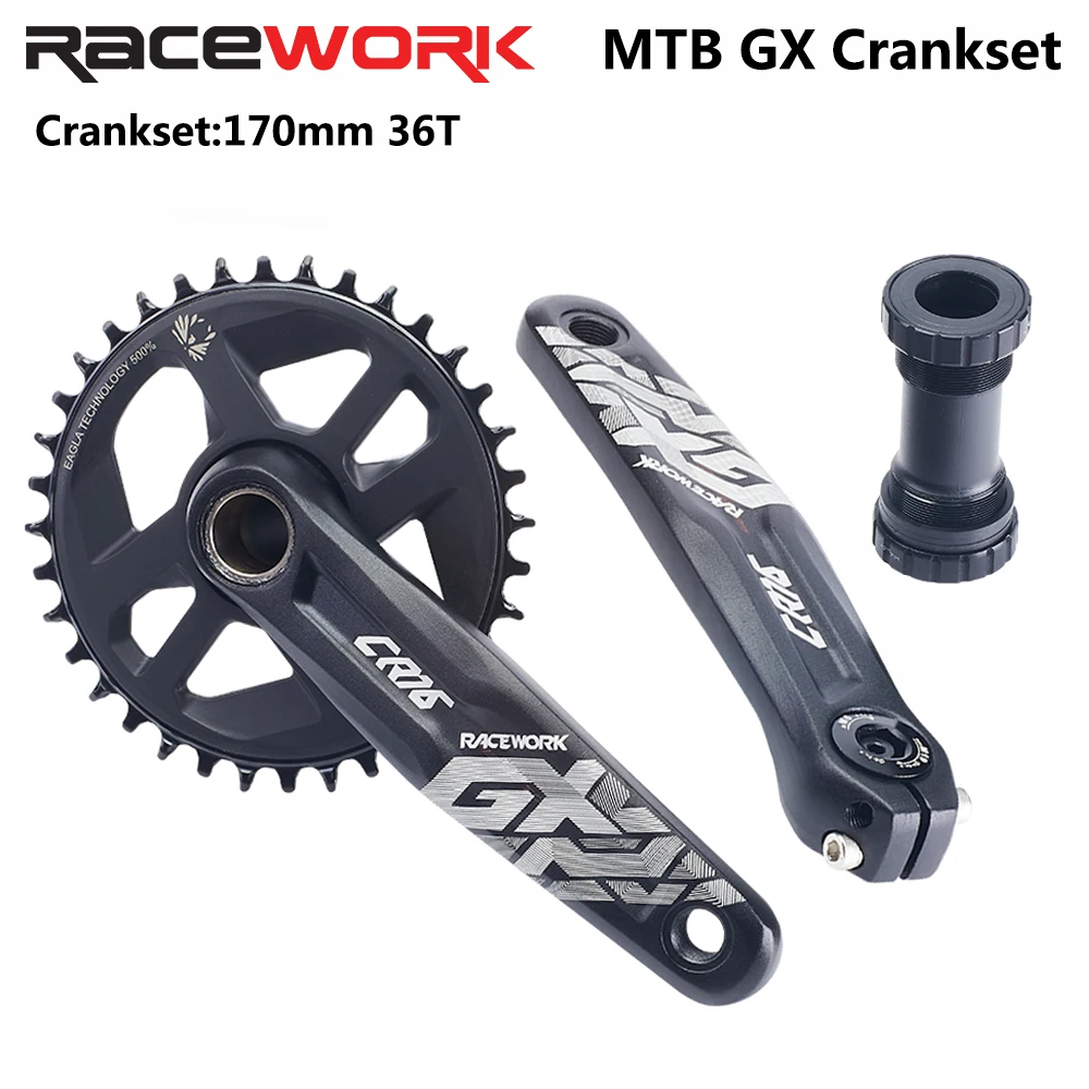 

RACEWORK MTB Crankset Bike GX Eagle Tooth 10/11/12s 170mm Crank 36T Chainring Bicycel Chainset With BB68 Cycling Accessories