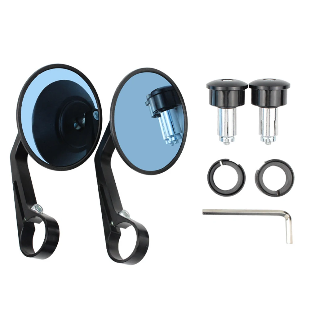 

2PCS /SET 22mm Universal Motorcycle mirror Aluminum Black Handle Bar End Rearview Side Mirrors Motor Accessories