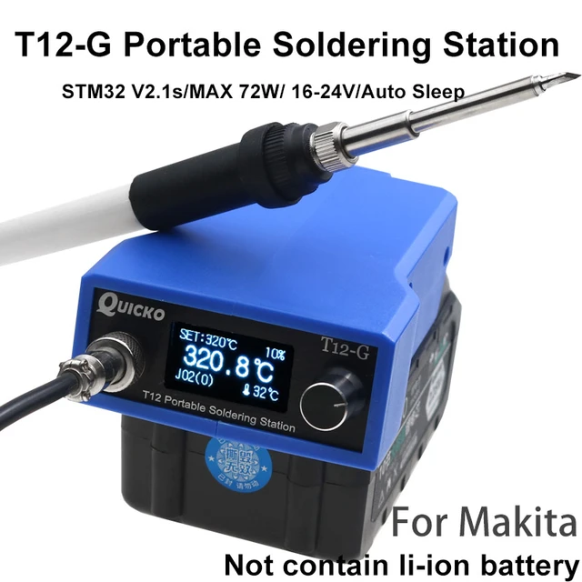 Appels ICKO Station de fer à souder sans fil T12-G 72W pour 20V