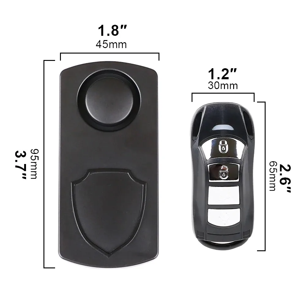 Motorcycle alarm 113dB Motorcycle Bicycle Wireless Remote Control Alarm Waterproof Anti-theft For Motorcycles Vibration Motion Sensor