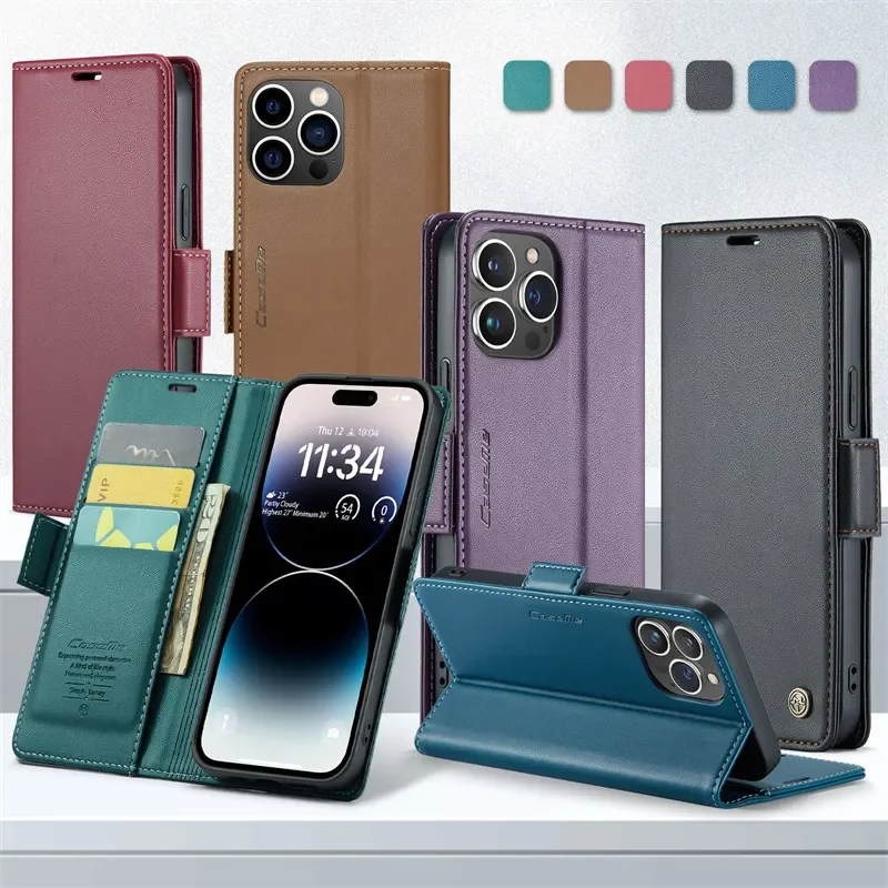 Premium Flip Leather Magnetic Wallet Phone Case with Card Holder