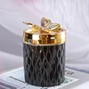 Electroplated Bird Ceramic Decorative Jar with Lid, Candle Jar, Aromatherapy Cup, Jewelry Storage Box, Handicraft Ornament 5