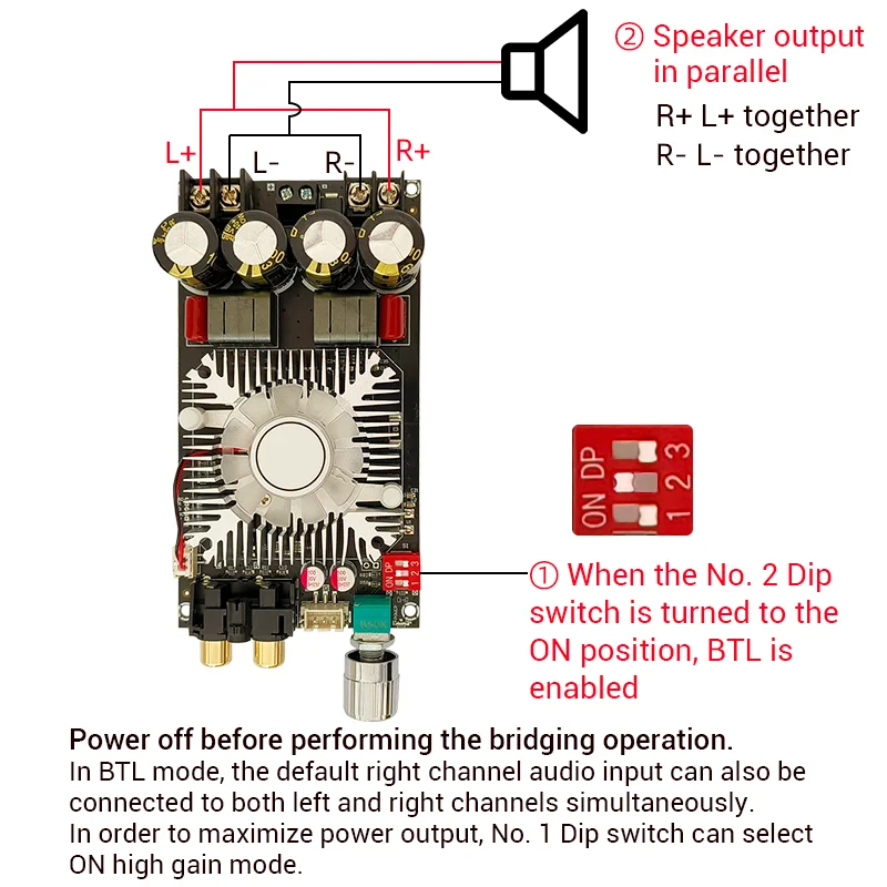 ぽけ ZK-1602 Pure Rear Digital Power Amplifier Board High Power