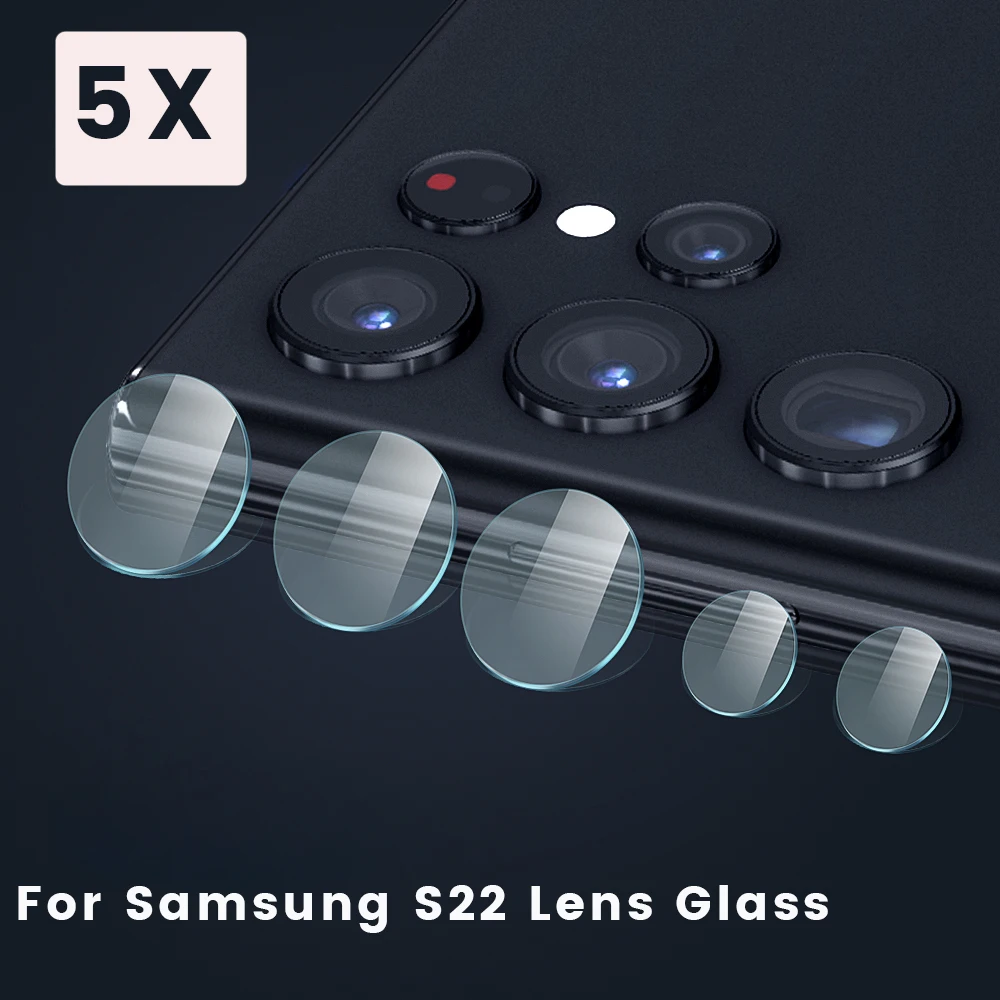 5/1 Pz Per Samsung Galaxy S22 Ultra S22/S22 Plus Lente Posteriore Pellicola Protettiva In Vetro Morbido Per Galaxy S22 S22Ultra