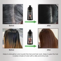 500ml Organic Natural Fast Hair Dye Black Shampoo Plant Essence Black Hair Color Dye Shampoo For Cover Gray White Hair 4