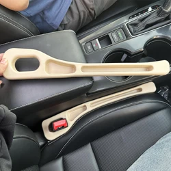 Car Seat Gap Filler and Console Organizer - Interior Storage Solution & Decorative Accessory (2PCS Beige)