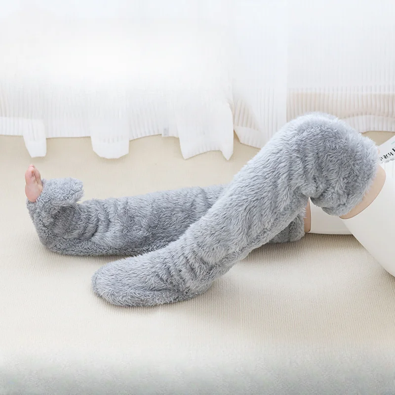 Knee Length Socks Children Plush Fashion Boys and Girls Autumn and Winter Warm Knee Support