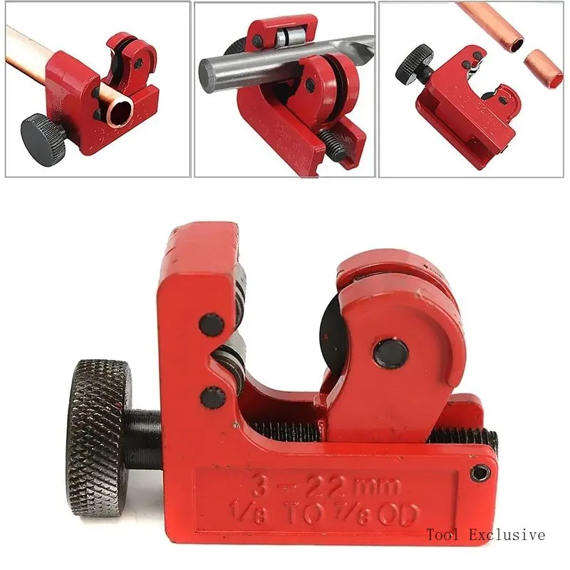 

3-22/3-16mm Mini Alloy Steel Pipe Cutter Water Tubing Bearing Type Pipe Cutter Metal Pipe Copper Pipe Plastic Pipe Cutter Blade