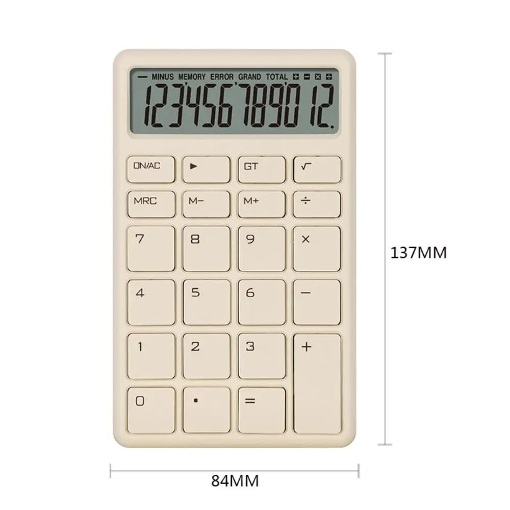학생용 계산기 심플한 디자인 12자리 기본 계산기 고감도 버튼 휴대용 계산기 학생 문구