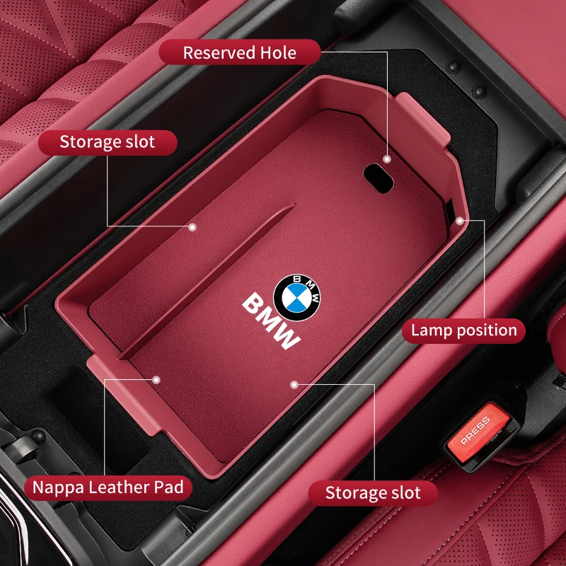BMW 5 시리즈 G60 i5의 필수 액세서리, 다기능 자동차 팔걸이 보관함