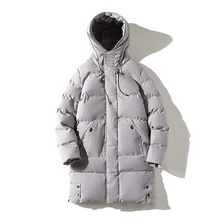 

Xfhh Oversize Men's Long Coat Large Size 7XL 8XL Winter Cotton Padded Jacket Husband Hood Parka Outerwear Thick Warm