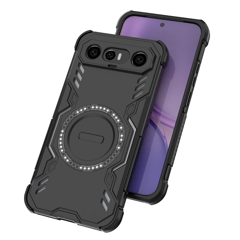 ELVEV Magnetic Wing Shield Case - Durable Hard PC & Soft TPU Wireless Charging Cover