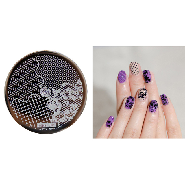 Round Nail Stamping Plates Butterfly/Constellation/Leaf/Bird Stainless Steel Image Stencils Printing Nails Decor 5.5cm Tool