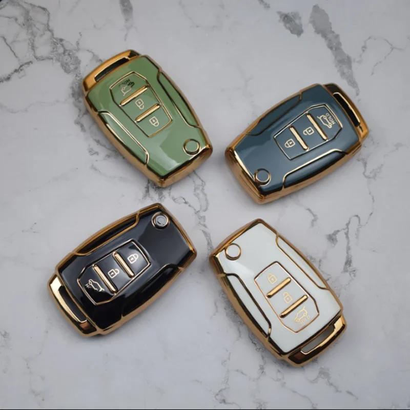 3 Pulsanti Nuovo Tpu Key Cover Shell Car Key Cover Per Ssangyong Kyron 2 Sanka Actyon Korando Tivoli Portachiavi A Distanza