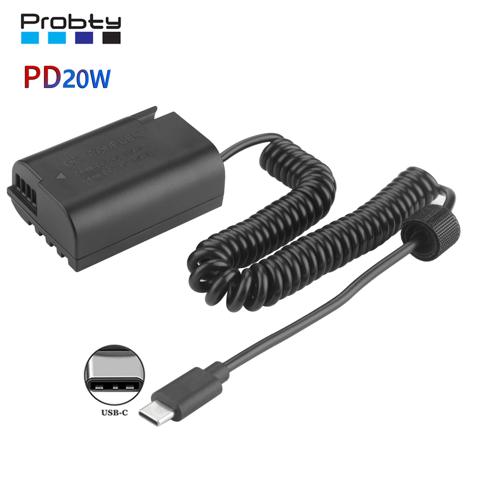 Per Adattatore Di Alimentazione Panasonic Type-C Dmw-Dcc17 Dmw-Blk22 Batteria Fittizia Per Panasonic Dc-S5 Dc-S5K Lumix S5 Lumix Gh6