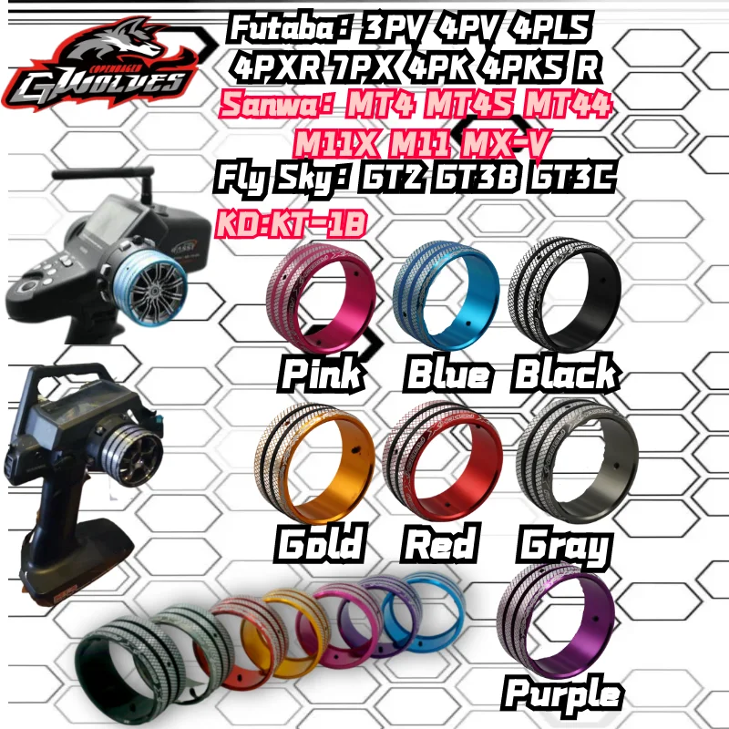 Rc Radio Trasmettitore Volante Alluminio Leggero Antiscivolo Per Futaba 4Pm 4/7/10Px Fs Gt3 Noble Nb4 Sanwa Mt4 M12 Ko Ex