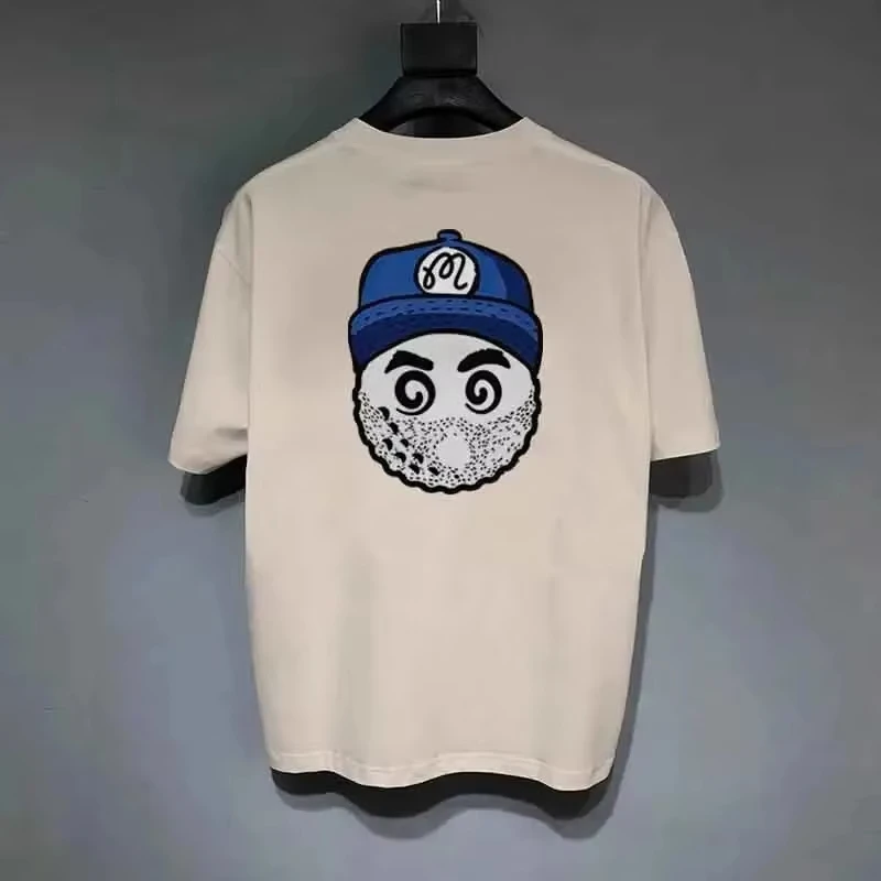 Men's and women's pure cotton Korean T-shirt short sleeve T-shirt luxury brand printed top fashion clothing