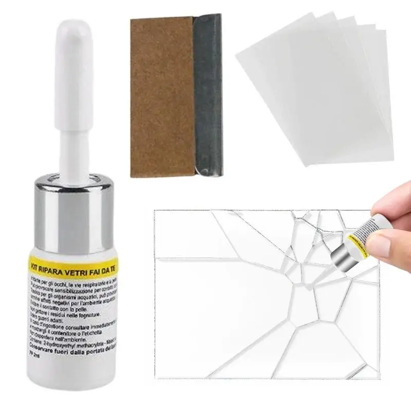 

DIY Car Windshield Repair Kit Quick Fix Cracked Glass Windscreen Repair Fluid Windscreen Glass Scratch Crack Restore Window Glue