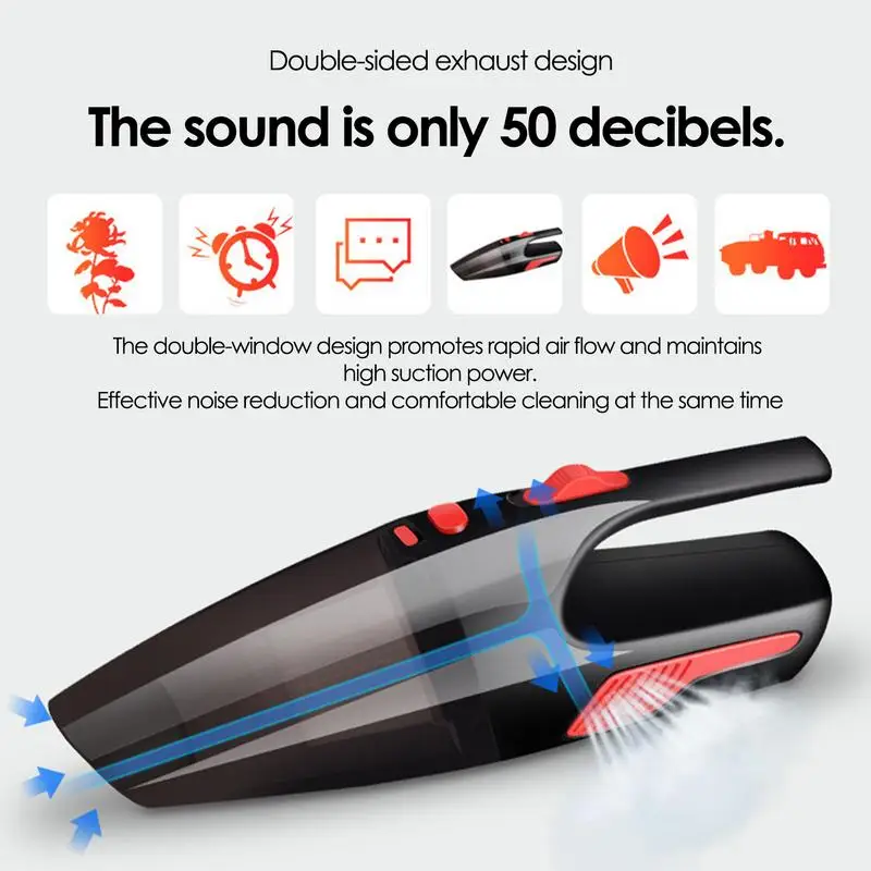 Car Detailing Vacuum Handheld Wireless Cleaner Air Duster Low Noise Powerful Suction Vacuum car electrical appliances