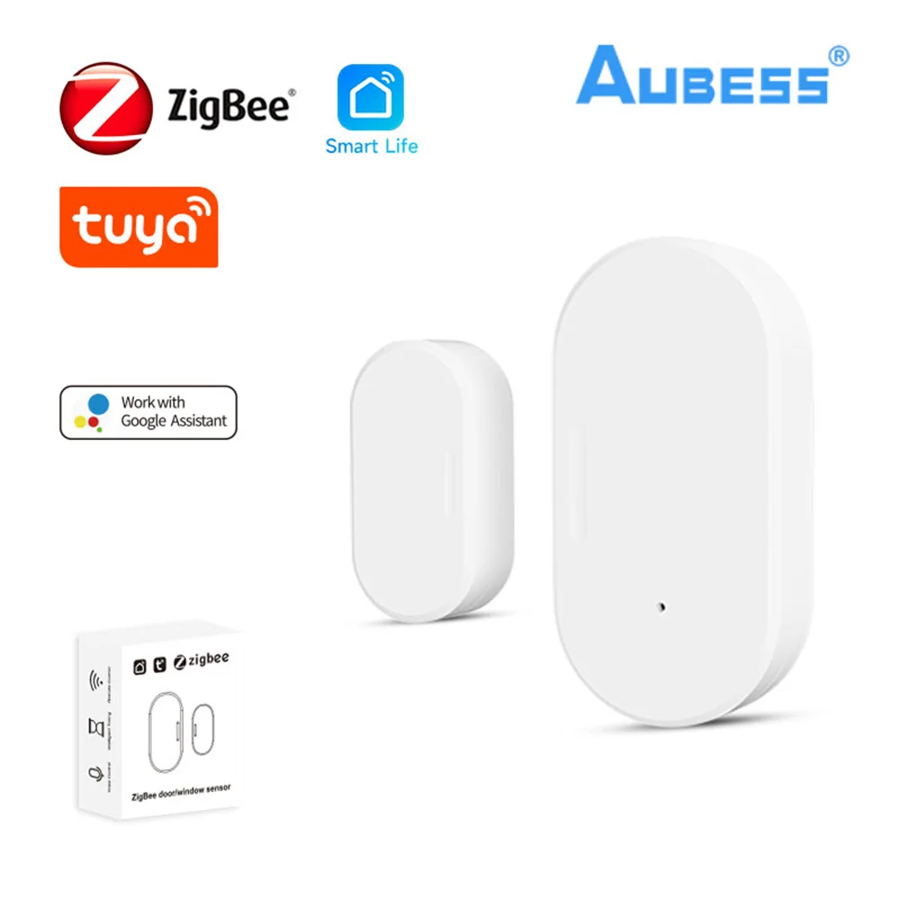 

Tuya Zigbee 3.0 Smart Door Window Sensor Door Open/Closed Detector Security Protection Smart Life APP Control Via Alexa Google