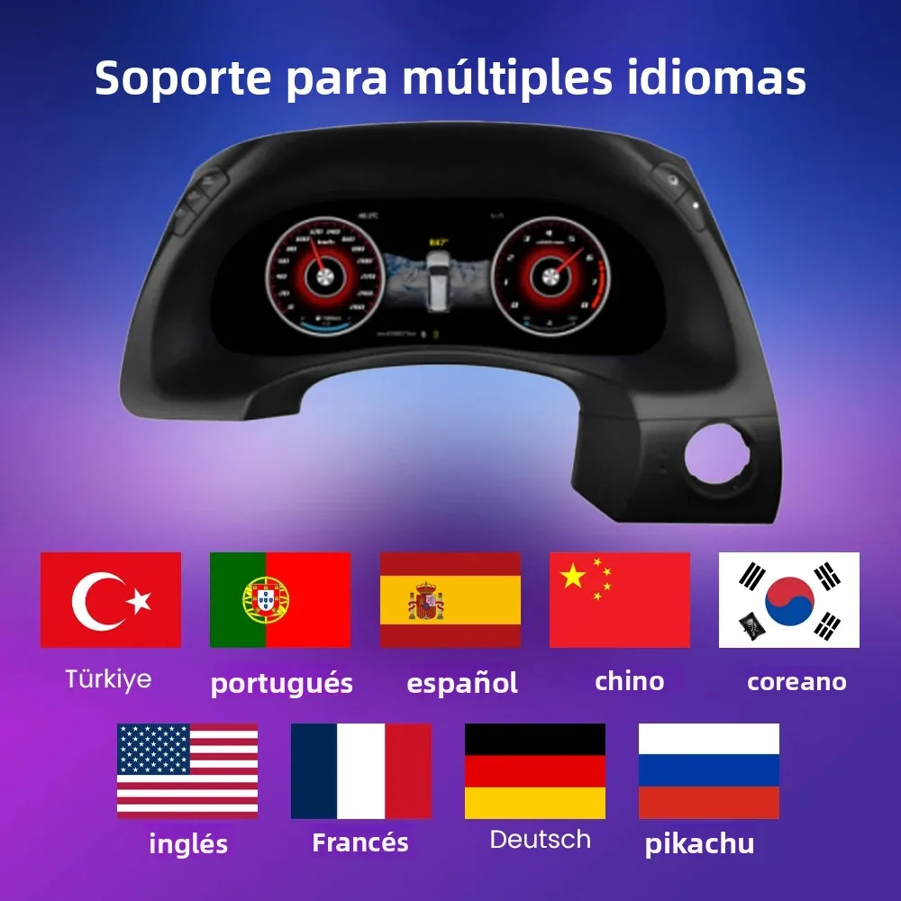 Tablero de instrumentos de panel para Ford F150 2009-2014 velocímetro Panel de instrumentos LCD Digital tacómetro más reciproco de 13,1 pulgadas 6