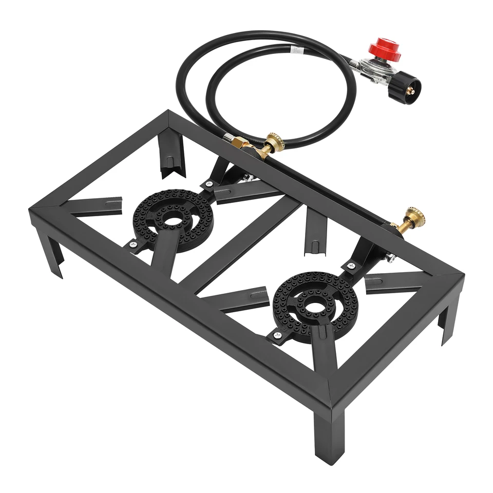 Portable Double Burner Outdoor Gas Stove Cooker