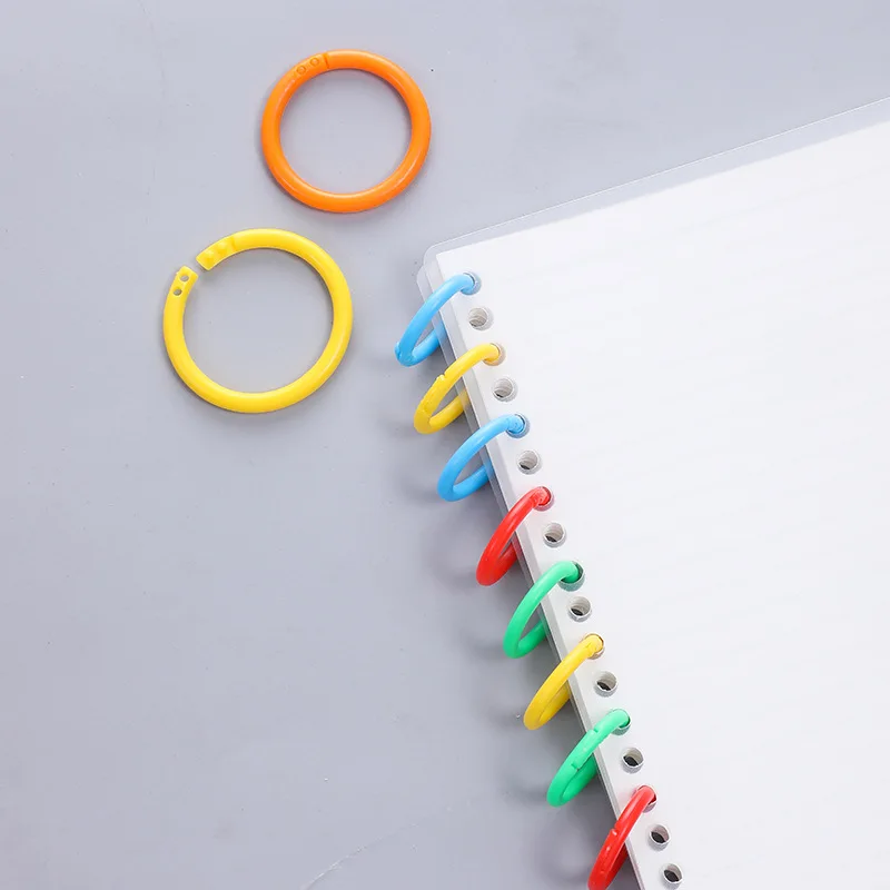 10 Pcs 16/20/28/32mm Plastic Ring Binder DIY Albums Circle Loose-leaf Book Hoops Opening Office Binding Supplies Photo Album plastic binding rings metal binder ring loose leaf binding coil book binding supplies plastic binding coil