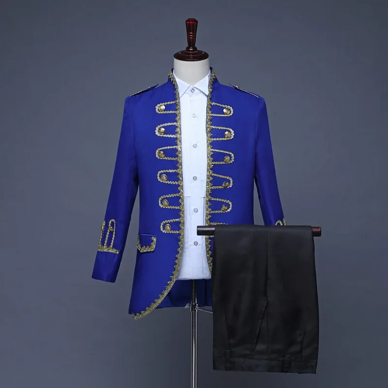 

New Medieval Renaissance Victorian Prince Cosplay Costume Royal Court Blazer Suit For Men Vintage Cardigan Uniform Jacket