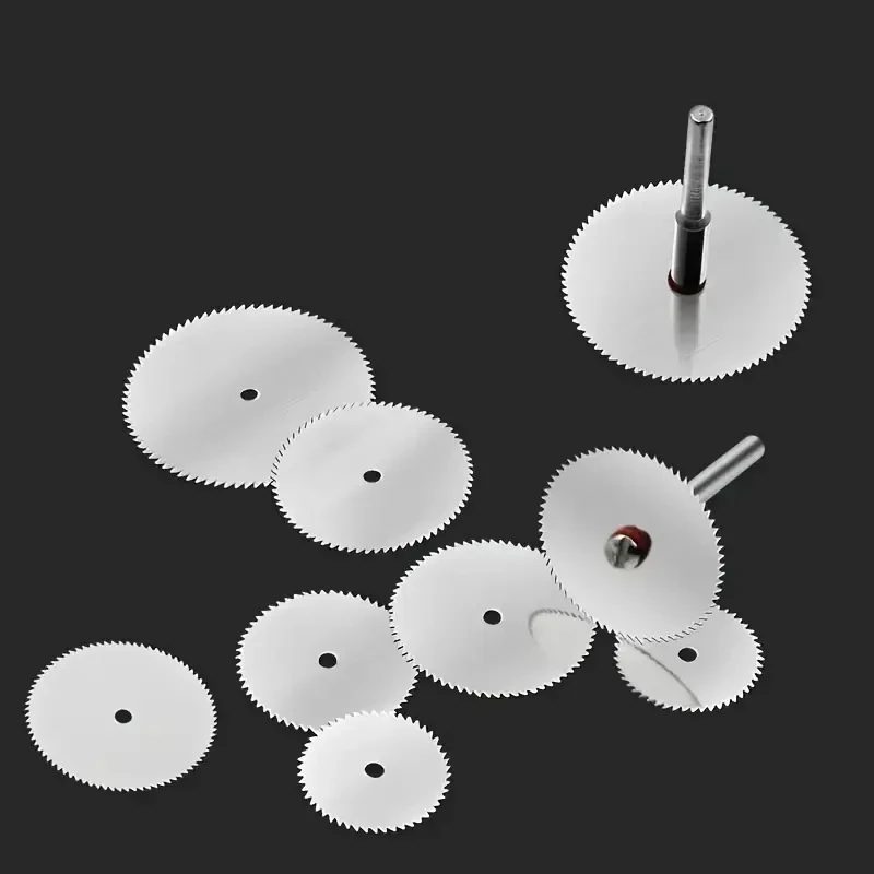 Electric Saw Blades 11 Pcs Mini Circular Precision Woodworking Cutting Disc 1 Rod 22mm 25mm 32mm Wood Metal