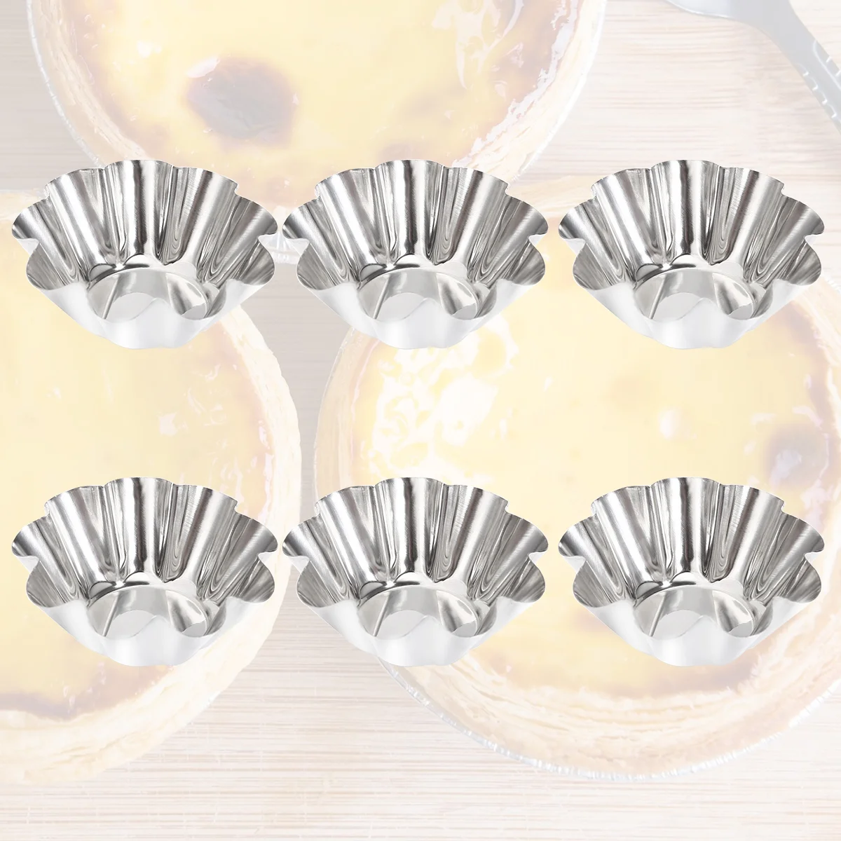 

Carbon Steel Egg Tart Molds Nonstick Flower Shape Cupcake Muffin Pudding Mould Tartlets Pans Kitchen Baking Pastry Tools