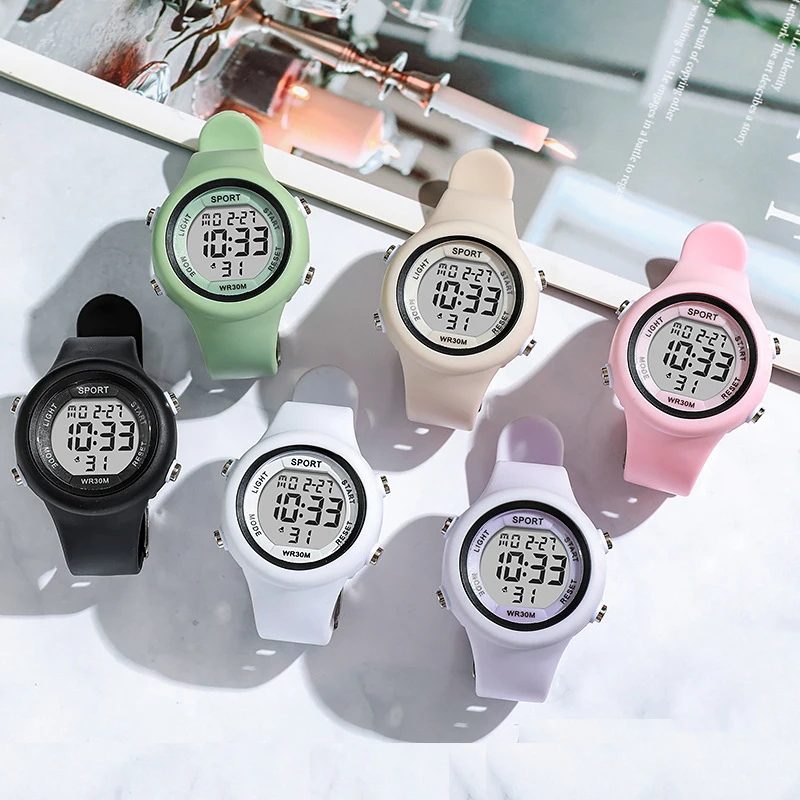 Fashion Kids Sports Watch Luminous Waterproof Alarm Clock Smart Boys and Girls Student Electronic Wristwatch Gift Watches