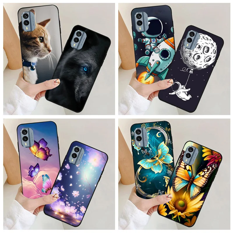 Astronaut Black Silicone Soft TPU Protective Phone Case - Premium Back Shell Coque
