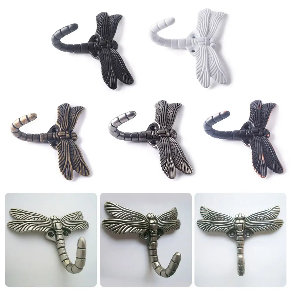 

Kitchen/Bathroom Punch Zinc Alloy Dragonfly Shaped Wall Hanger Clothes Coat Purse Bag Hat Hanger Shower Hook Robe Hook