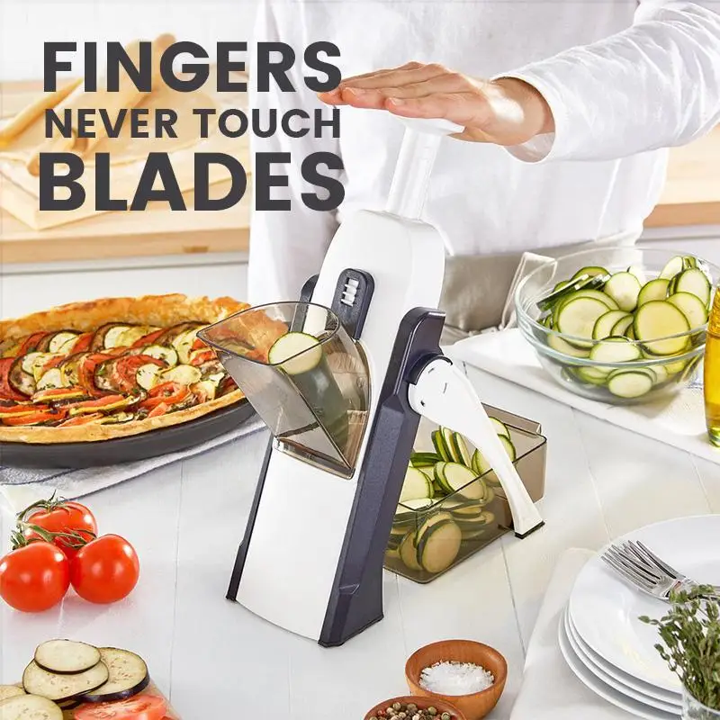 

HQ Adjustable Safe Vegetable Slicer 304 Stainless Steel Professional Cutter Vegetable Grater With Blades Kitchen Gadgets Tools