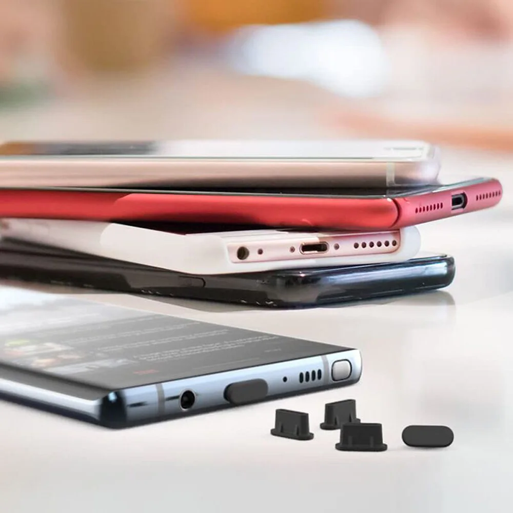Phone dust plugs 10-50pcs Type-C dust plug USB charging port protector silicone for Samsung Huawei Xiaomi phone