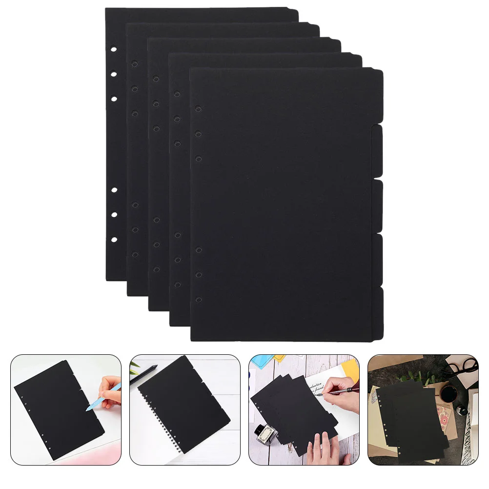 A5 Binder Dividers Tabs Planner Dividers Paperbinder Index Tabs Tab Dividers Inserts Round Ring Binder Sheet Protectors