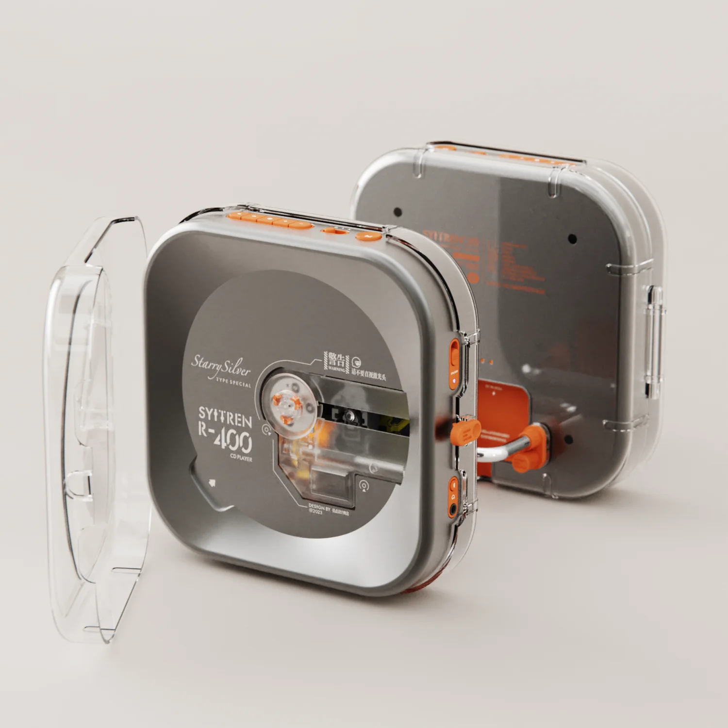 ブルートゥースとCDプレーヤーを備えたレトロなポータブルCDプレーヤー