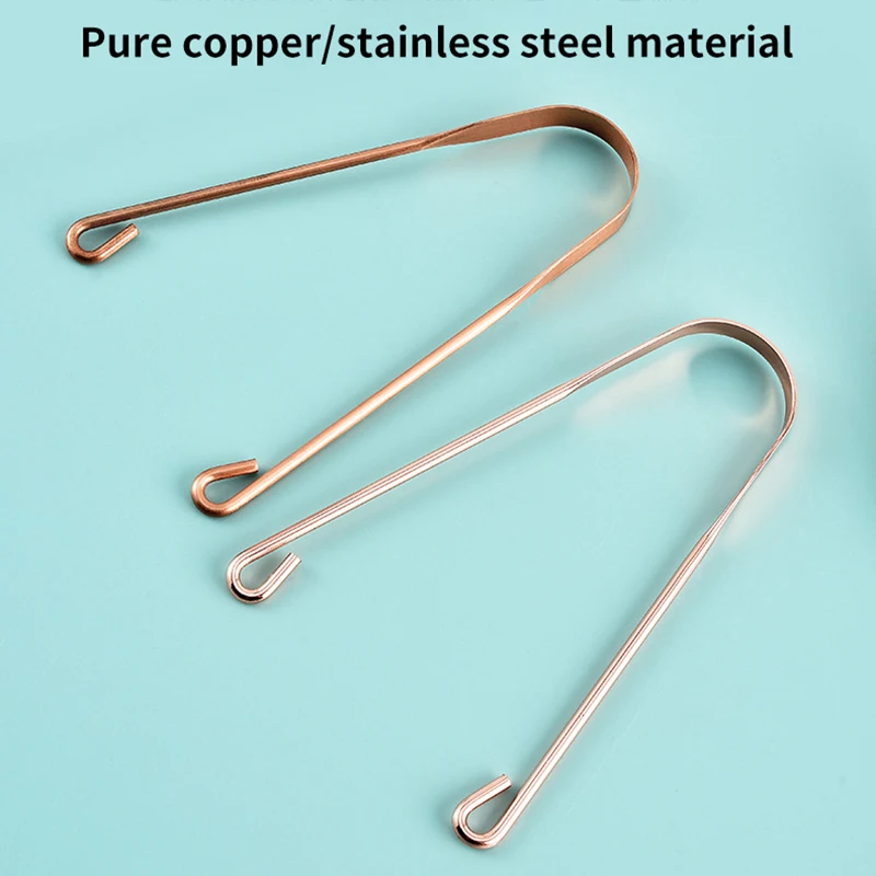 1PCS Reinem Kupfer Zunge Schaber Oral Reiniger Pinsel Frische Reinigung Hygiene Hohe Qualität Zunge Schaber – Detail 3