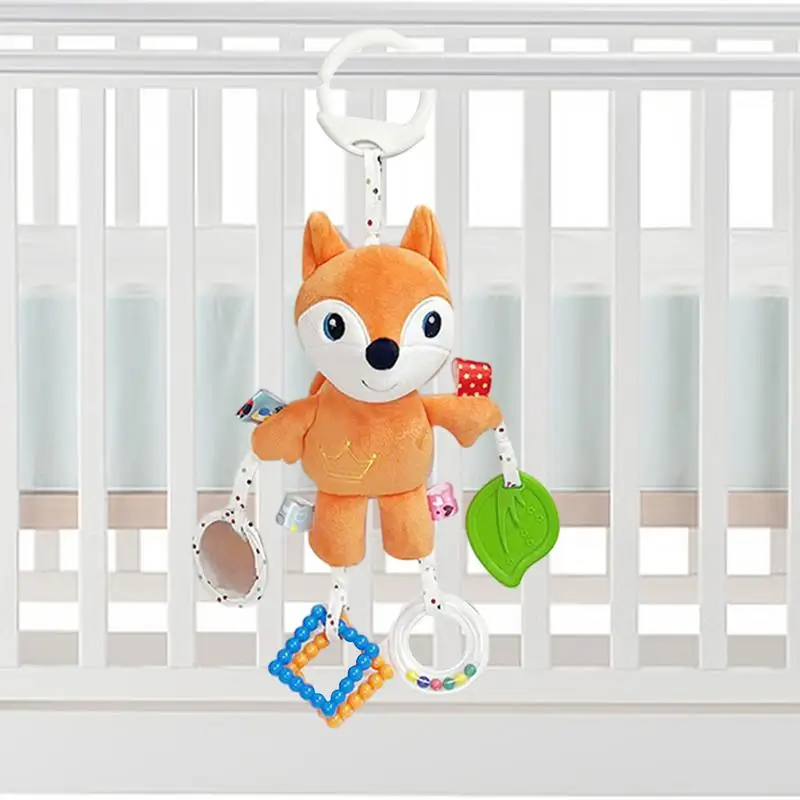 

Newborn Rattle Toys Plush Animal Soft Rattle Toys Cartoon Preschool Learning Toys Educational Montessori Grab And Spin Plush For