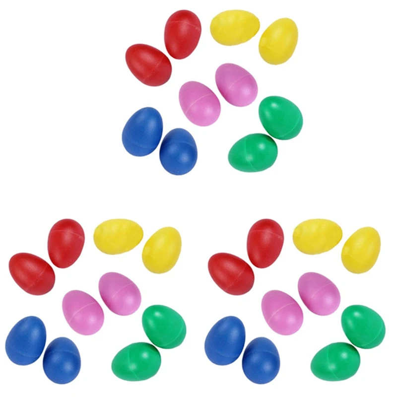 

30 Pack Plastic Percussion Musical Instrument Toys Egg Maracas Shakers