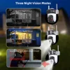 Three Lens PTZ IP Camera Outdoor HD Three Screen WiFi Security Camera Auto Tracking 4MP Dual Len Wirelss CCTV Camera iCsee 2