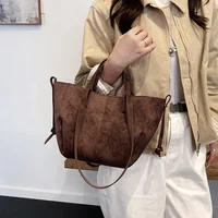 Large Capacity PU Leather Shoulder Bags for Women 2025 Luxury Designer Crossbody Bag Females Brand Retro New Handbags and Purses