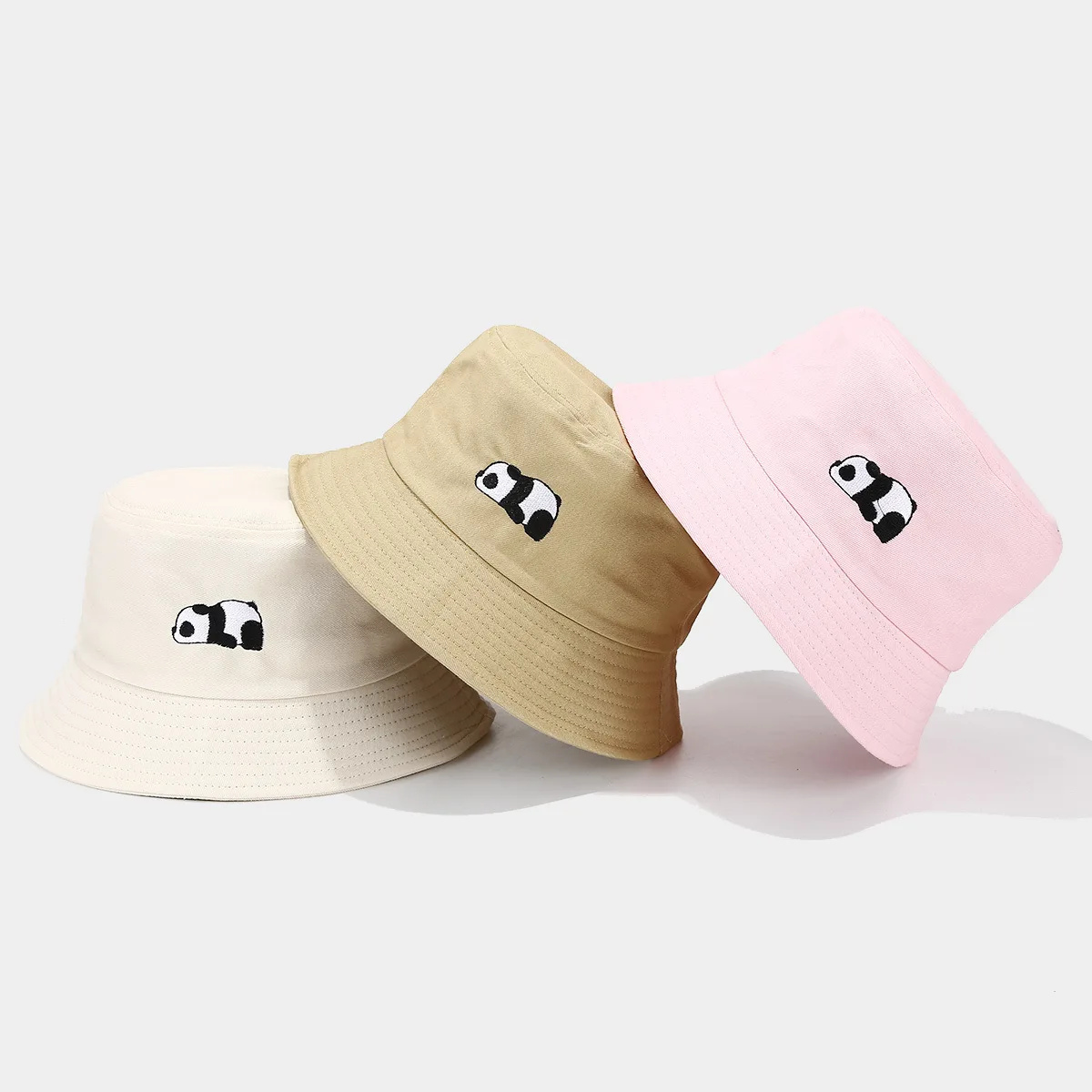 Fashion Cartoon Panda Funny Black White Bucket Hat for Men Women Panama Fisherman Caps Summer Cow Print Fishing Bucket Sun Hat
