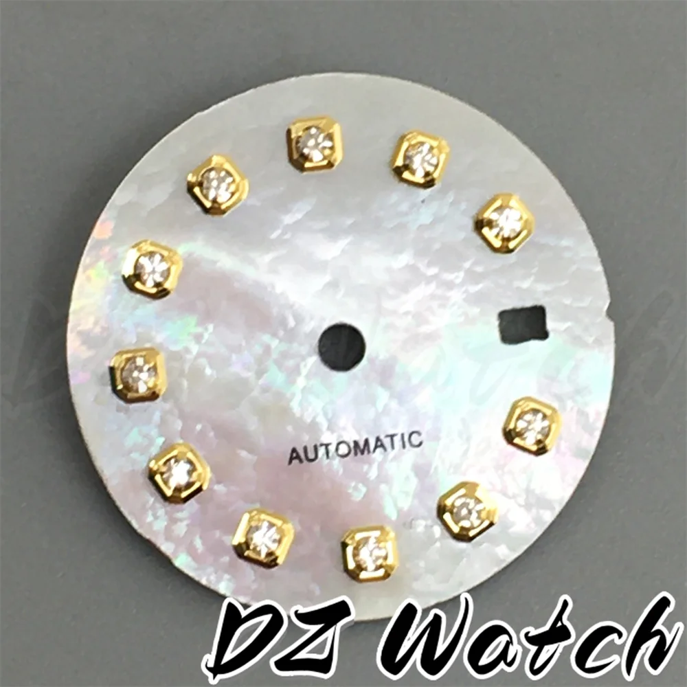 Stunning 20.5mm Multicolor Sunburst Watch Dial with Diamond Markers and Date Window